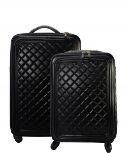 2 IN 1 Quilt Design Luggage Bag XC-7178 BLACK /
